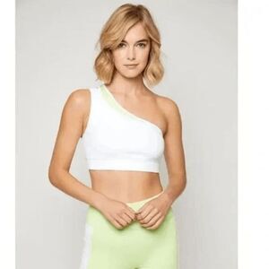 FourLaps NWT size S Solo Bra - White/ Tomatillo